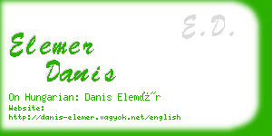 elemer danis business card